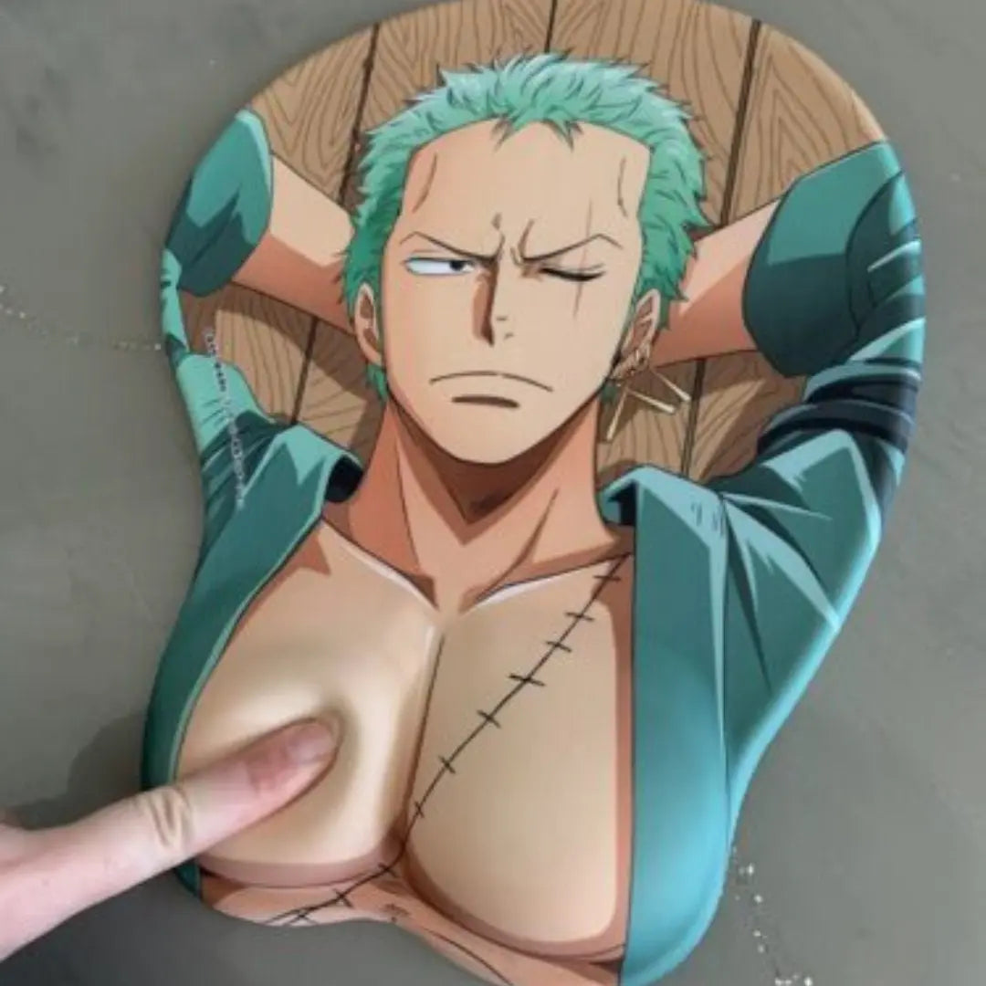 Zoro Breast Mouse Pad 3D Wrist Rest | Anime Oppai Roronoa Zoro Effenfine