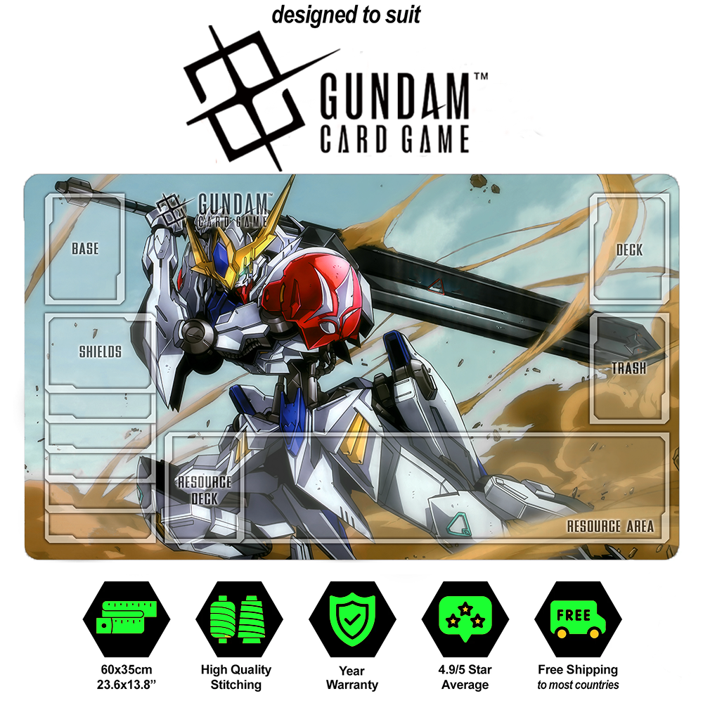 Gundam TCG Playmat ASW-G-08 Barbatos Lupus Alternate Art Beta Playmat Custom