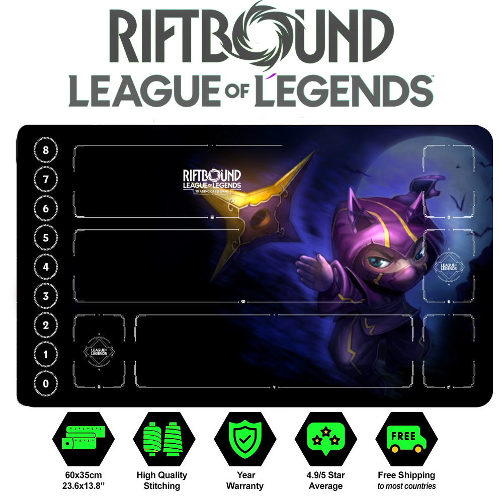 Riftbound Kennen Playmat: League of Legends Trading Card Game (24" x 14")