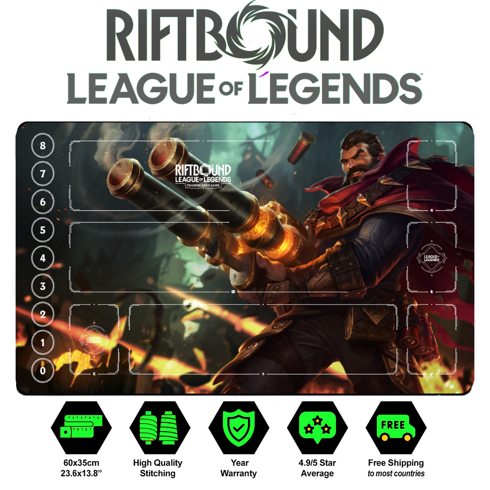 Riftbound Graves Playmat: League of Legends Trading Card Game (24" x 14")