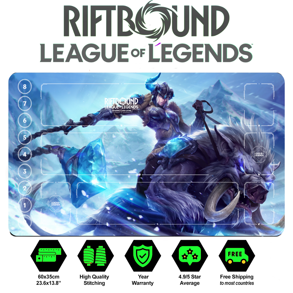 Riftbound Sejuani Playmat: League of Legends Trading Card Game (24" x 14")