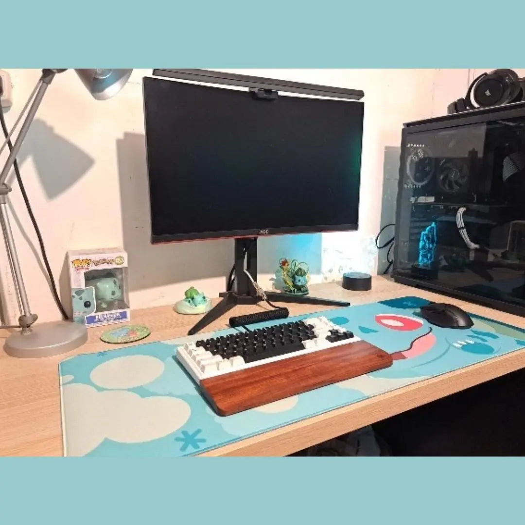 Cute Bulbasaur, Anime Mousepad XXL, 90s, 2000s Desk Pad Effenfine