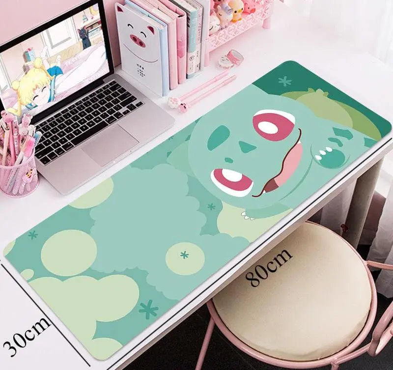 Cute Bulbasaur, Anime Mousepad XXL, 90s, 2000s Desk Pad Effenfine