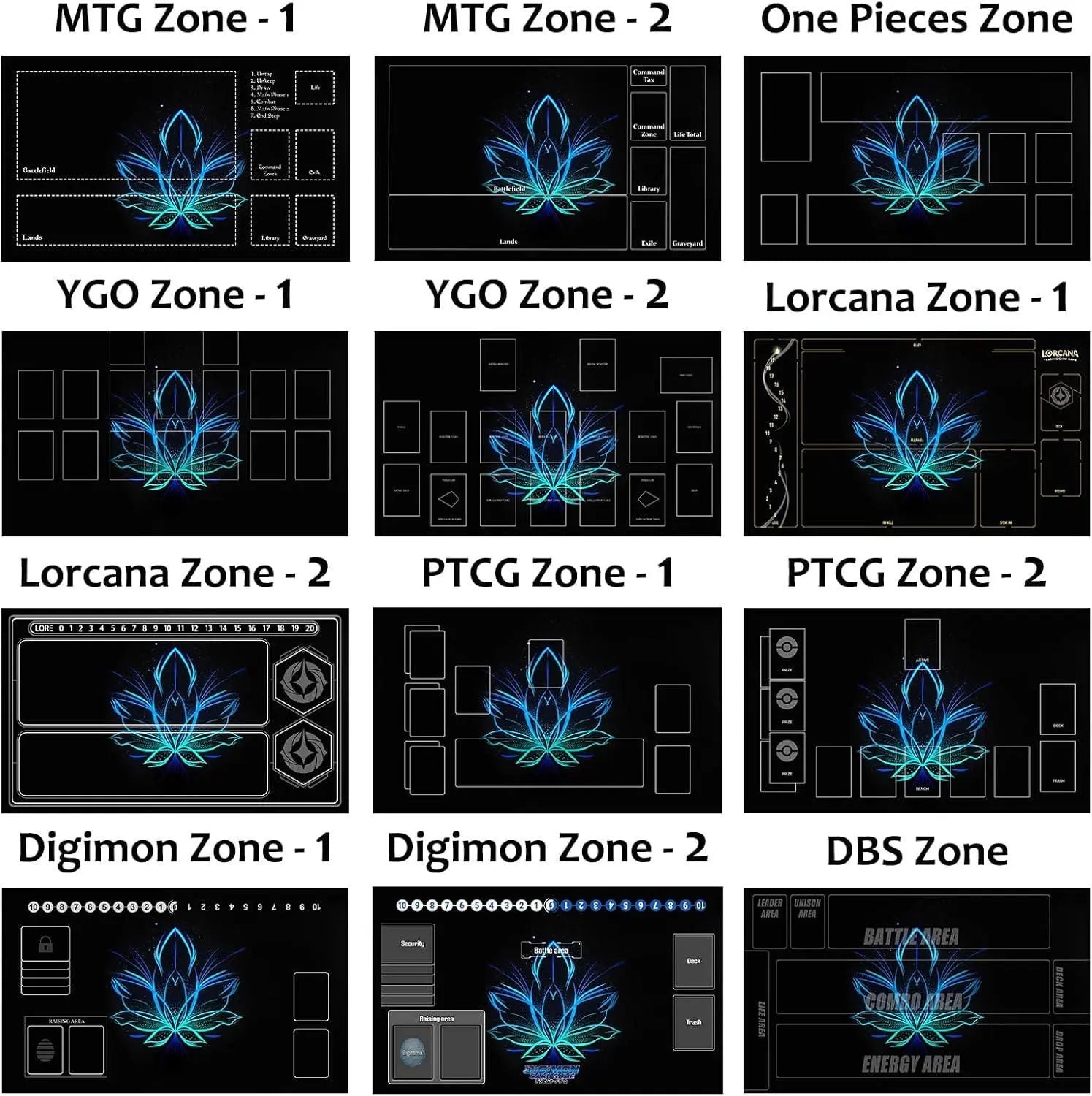 Dragonite Playmat | Pokemon Playmat With Zones | 215455 Effenfine