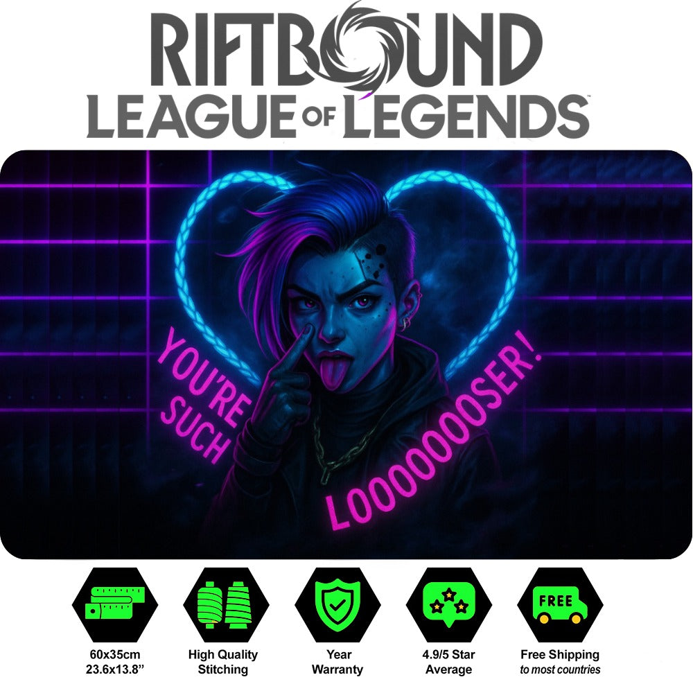You're Such A Loooooooser! - Riftbound Neon Grid Playmat | EFFENFINE
