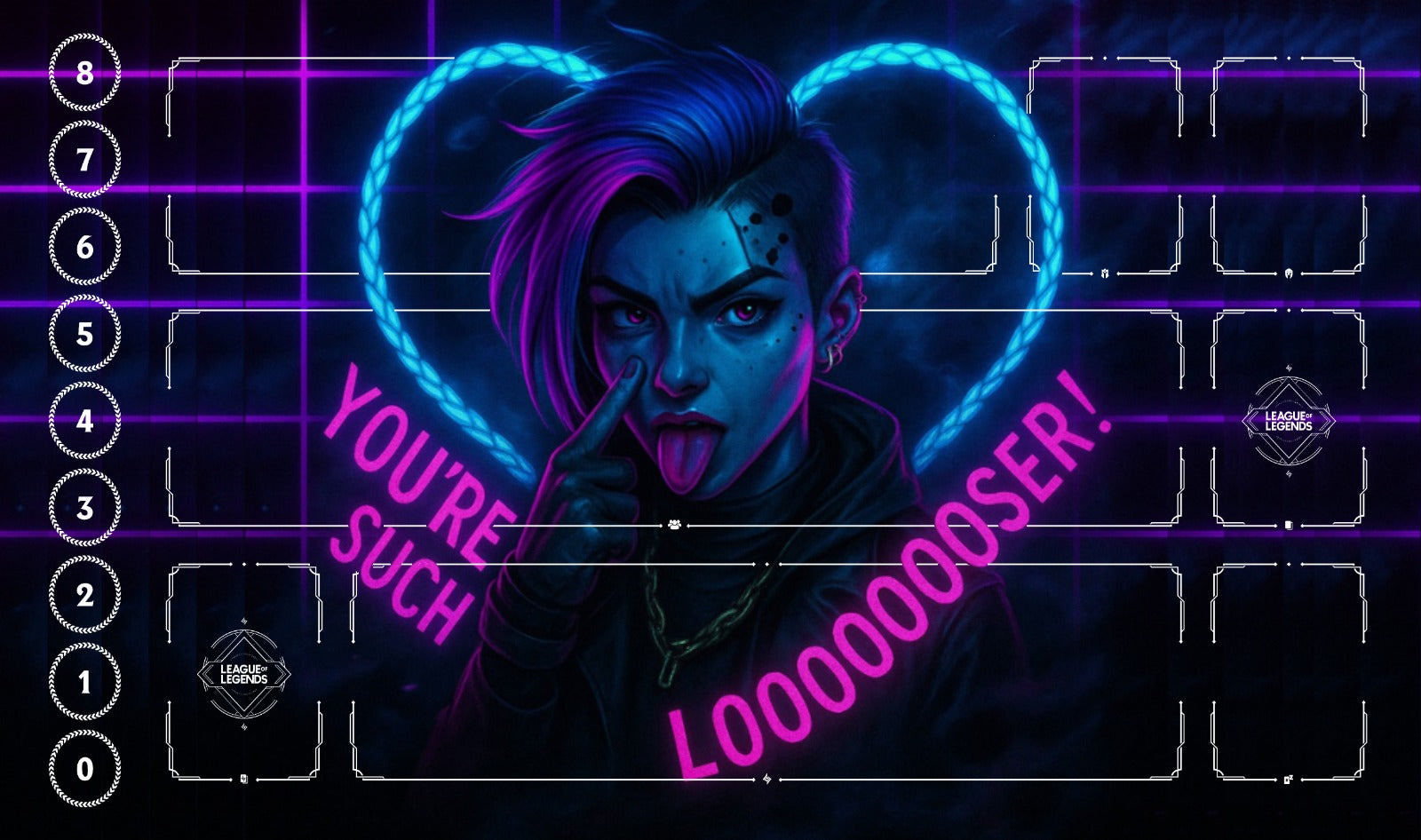You're Such A Loooooooser! - Riftbound Neon Grid Playmat | EFFENFINE