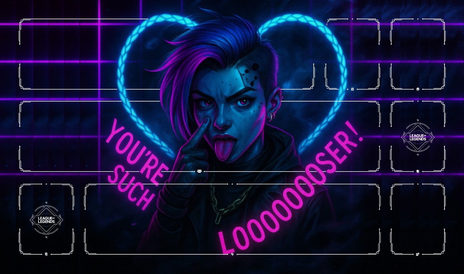 You're Such A Loooooooser! - Riftbound Neon Grid Playmat | EFFENFINE