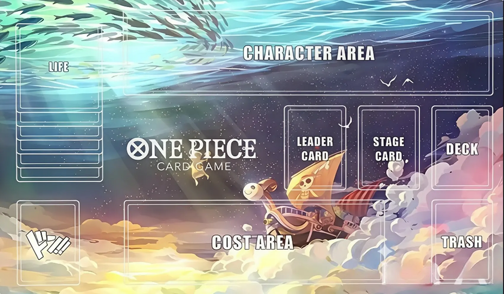 Going Merry One Piece Playmat With Zones TCG Card Game OPCG Play Mat Effenfine